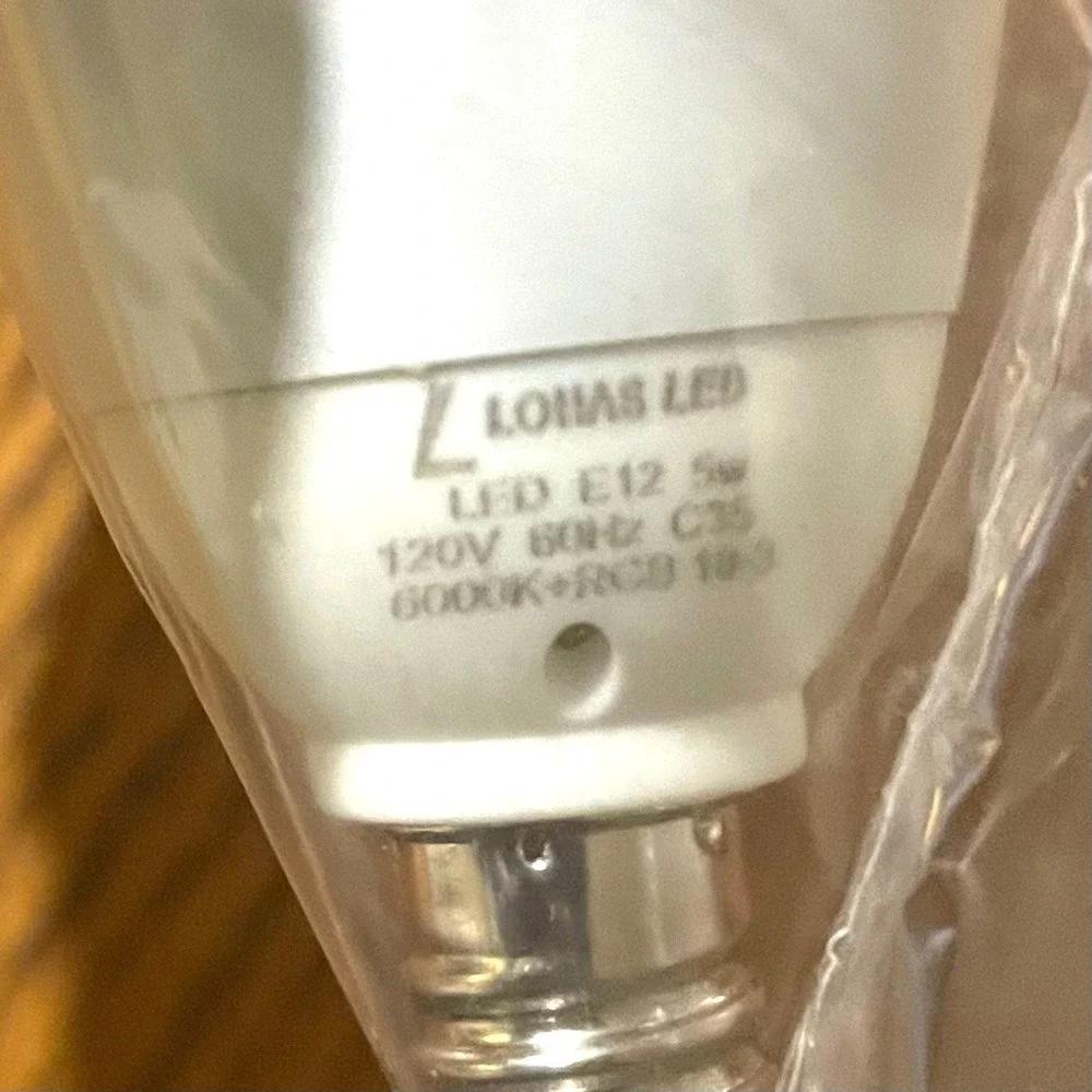 Lot of 3 LOHAS LED Smart Lamp WIFI Light Bulb E12‎ Candle Daylight + RGB 5 watt